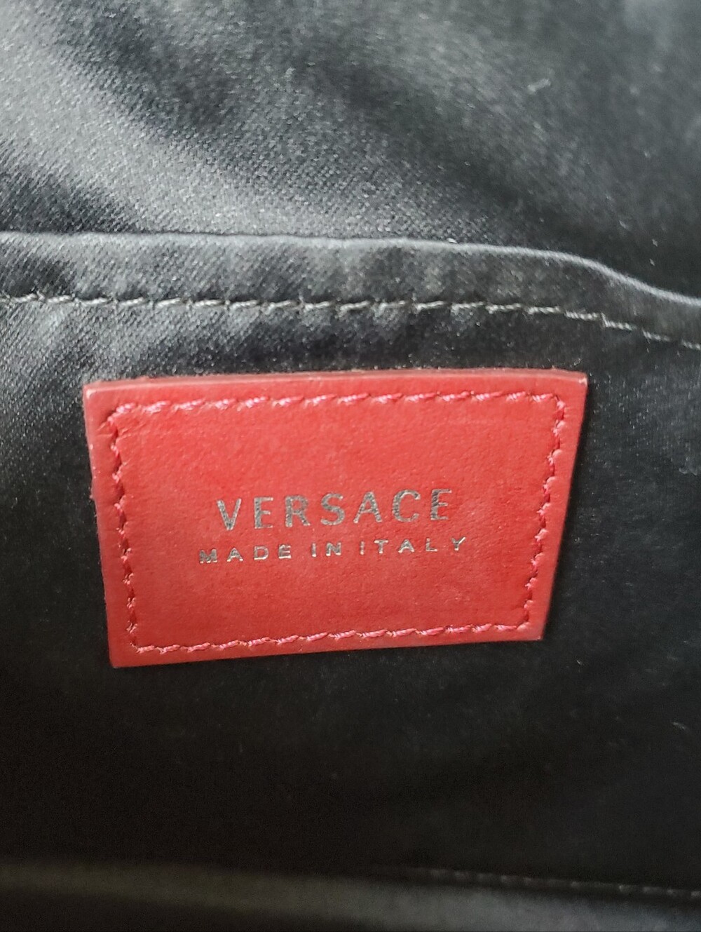 Versace Red Crystal-Embellished Wristlet Clutch - Picture 11 of 16